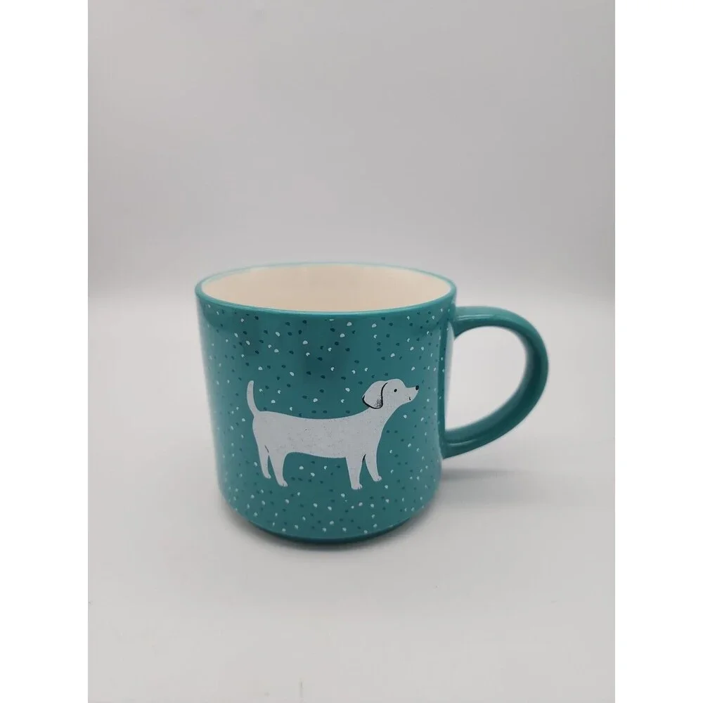ELUM Home Beagle Dog Blue & White COFFEE MUG Speckled Print Mug